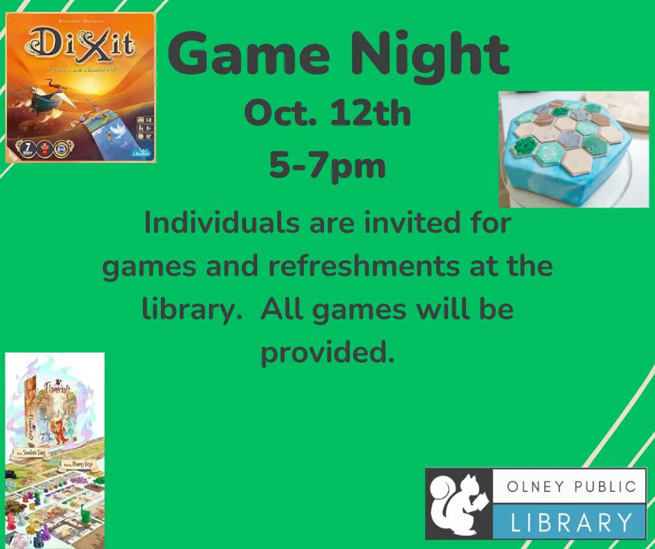 Game night at the library.