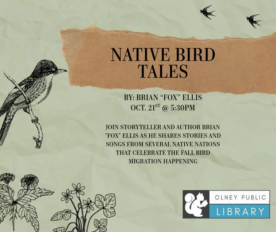 Native Bird tales . Image of handrawn bird with Oct 21st date and time on it.